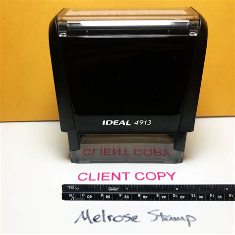 Client Copy Rubber Stamp For Office Use Self Inking Melrose Stamp Company