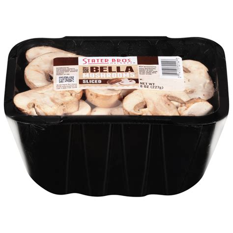 Stater Bros Markets Sliced Baby Bella Mushrooms 8 Oz