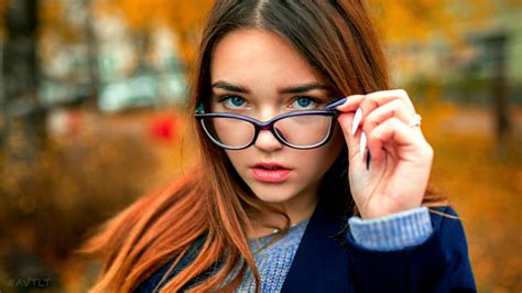 wallpaper model brunette portrait photography looking at viewer women with glasses face
