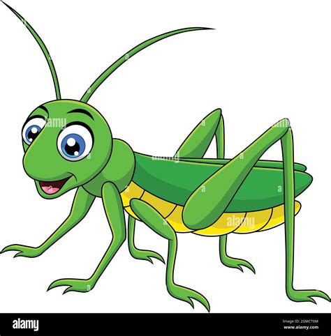 Cute Grasshopper Cartoon Vector Illustration Stock Vector Image And Art