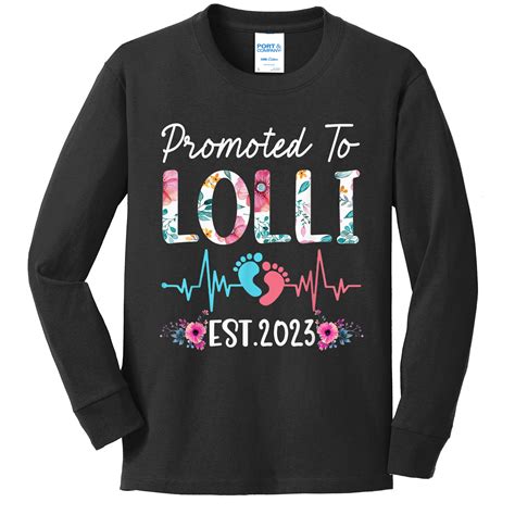 Promoted To Lolli 2023 Mothers Day Christmas First Time Mom Kids Long