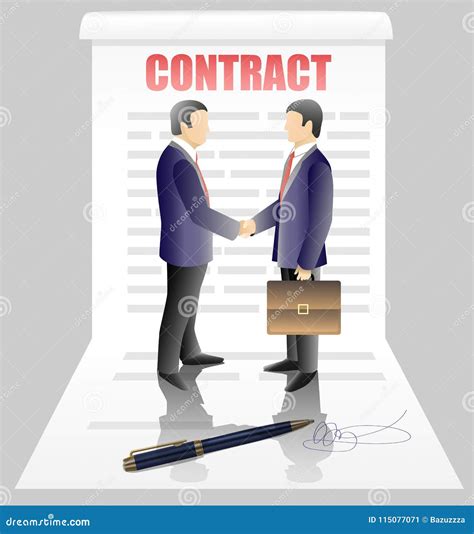 Business Contract Concept Vector Illustration Stock Vector