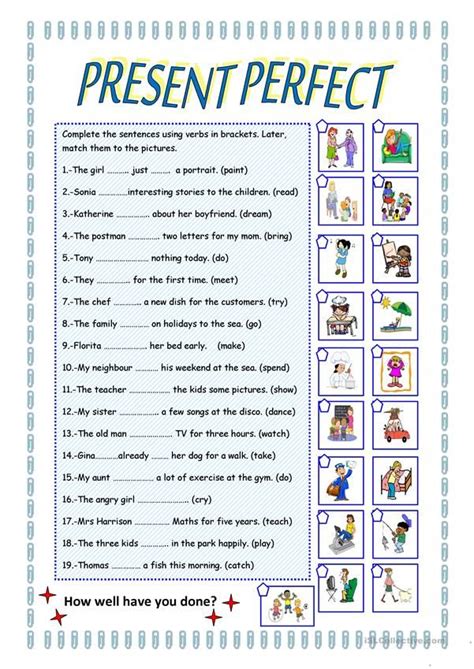 Present Perfect Tense English Esl Worksheets For Distance Learning