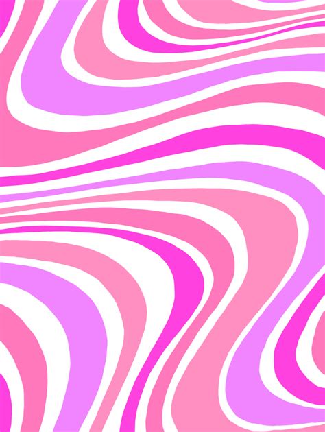 Wavy Pink By Notastranger Redbubble Funky Wallpaper Iphone