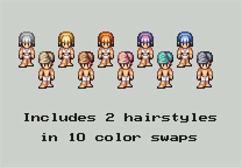 Free Hairstyle Update Free Pixel Art Character The Mana Seed
