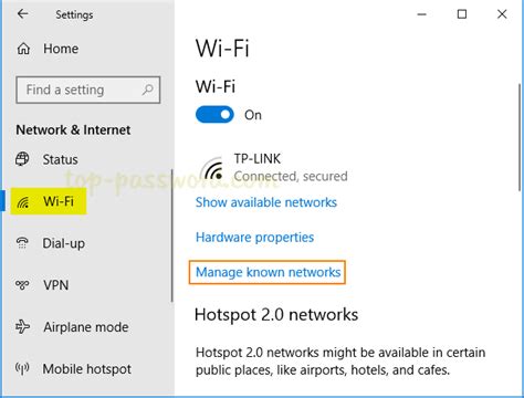 Manage Known Networks Windows 10 Password Recovery
