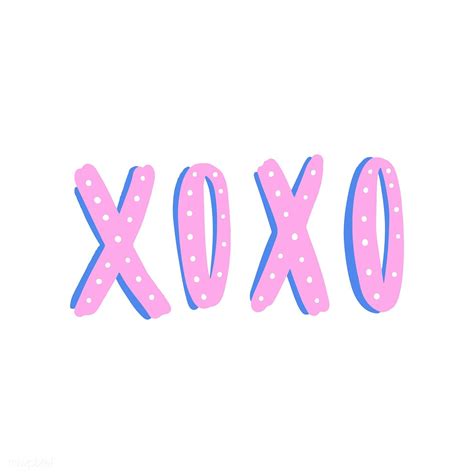 download free vector of xoxo typography vector in pink by aum about xoxo xoxo pink art cal