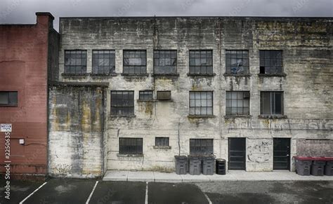 Old Run Down City Buildings And Parking Lot Stock Photo Adobe Stock