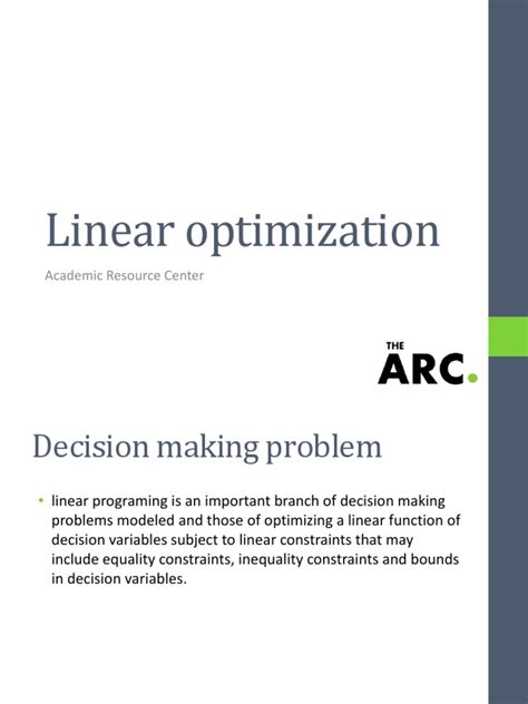 Linear Optimization Pdf Mathematical Optimization Linear Programming