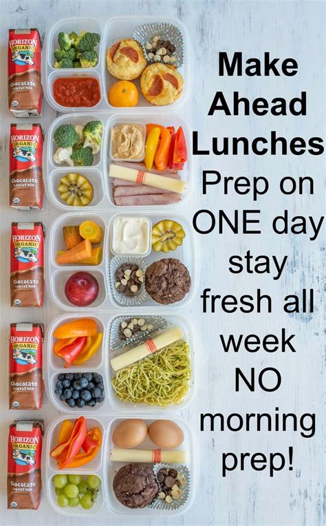 Healthy Lunches For Kids Make Ahead Lunches Prepped Lunches Healthy