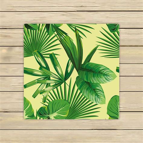 Eczjnt Tropic Summer Jungle Plant Tropical Palm Leaf Branch Beach Bath Towels Shower Towel For