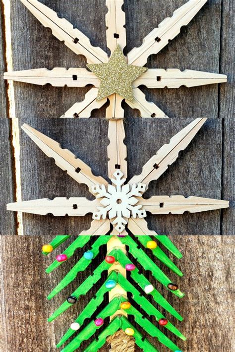 Handmade Clothespin Christmas Ornaments Christmas Clothespins Easy