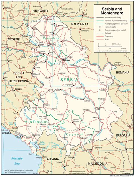 Mapa Serbii Serbia Mapa Samochodowa Turystyczna I Inne
