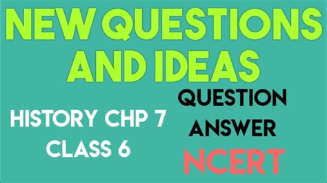 New Questions And Ideas Chapter 7 Class 6 Ncert Questions