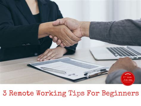 3 Remote Working Tips For Beginners Et Speaks From Home