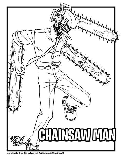 Chainsaw Man Coloring Pages Coloring Home