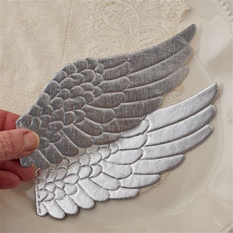 Silver Embossed Angel Wings Angel Wings Doll Supplies Craft