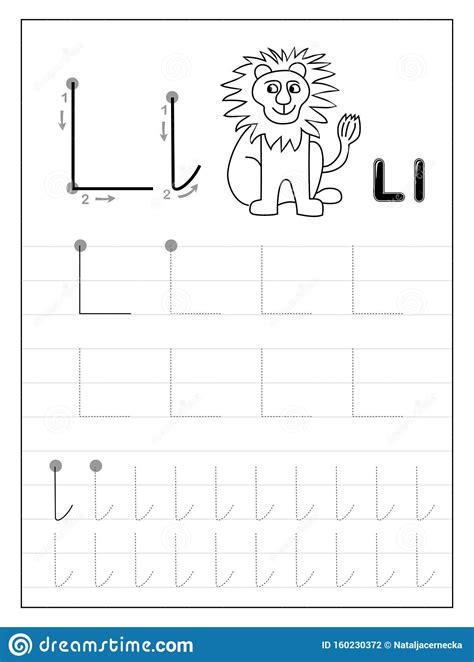 Free Printable Worksheets Tracing The Letter Ll Dot To Dot Name