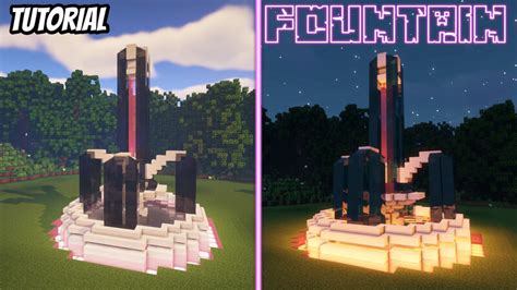 How To Build A Fountain Minecraft Tutorial Minecraft Map