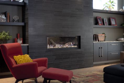 Modern Stone Fireplace In Chicago