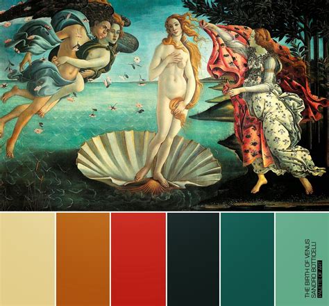 Palette The Birth Of Venus Of Sandro Botticelli Uffizi Gallery In