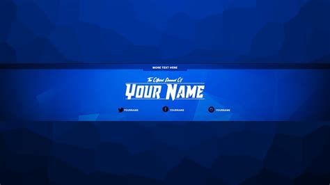 Create A Professional Youtube Channel Art Template Free Sample