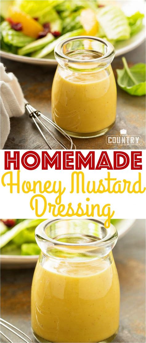 Homemade Honey Mustard Recipe Salad Dressing Recipes Homemade