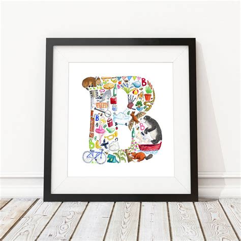 Letter B Print By Louise Tate Illustration