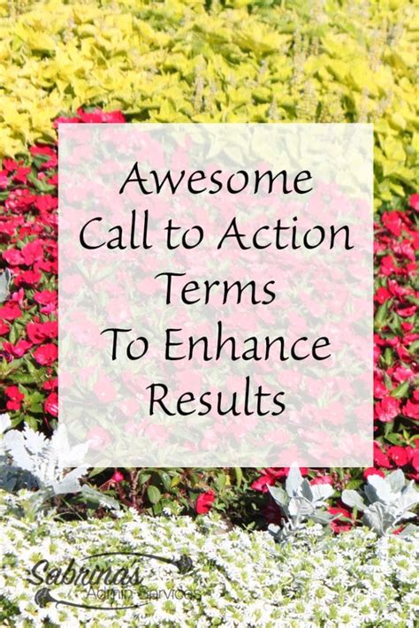 Awesome Call To Action Terms To Enhance Results Sabrinas Admin Services