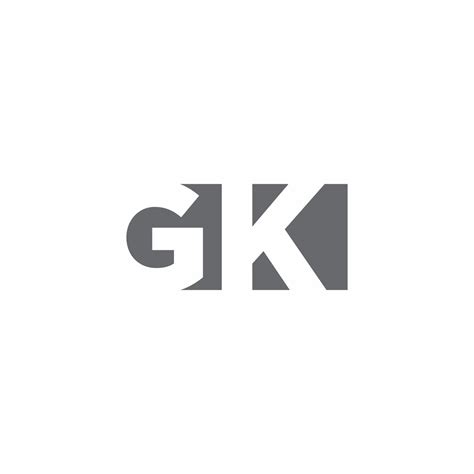 Gk Logo Monogram With Negative Space Style Design Template 2771764