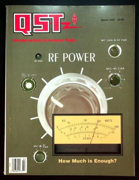 VINTAGE QST MAGAZINE March RF Power SSB Electronic SP ARRL HAM Radio PicClick