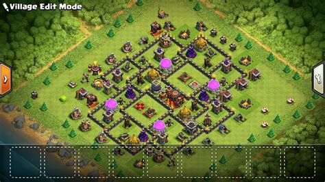 I love the way the pockets of the base are coordinated to direct attacking troops apart from the midst — that the defending queen and a lot of cubes, teslas along with clan castle directly in the middle make the center quite a sour candy to eat for that attacker. base farming th 9 terkuat dan dark elixir aman plus anti ...