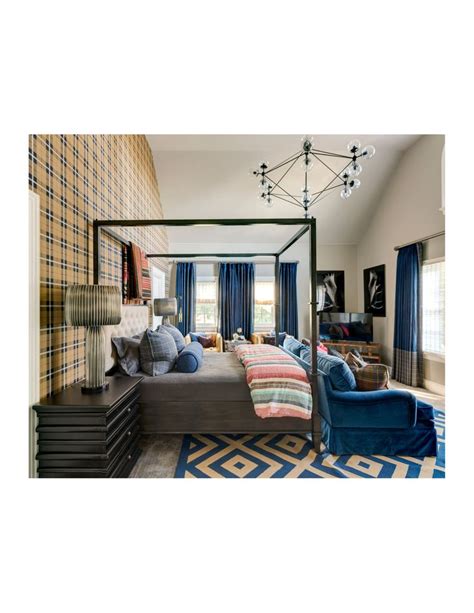 Use them in commercial designs under lifetime, perpetual & worldwide rights. Bedroom by Goddard Design Group highlighted with cobalt ...