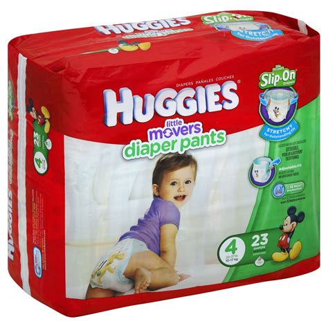 Huggies Little Movers Slip On Pants Diapers Size 4 23 Ct Shipt