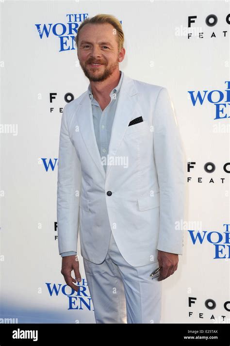 Los Angeles Premiere Of The Worlds End Arrivals Featuring Simon