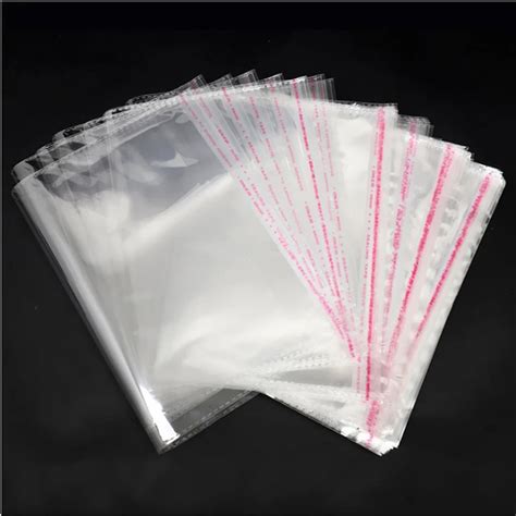 1000pcs Multi Size Opp Poly Bag Multi Style Clear Self Adhesive Seal