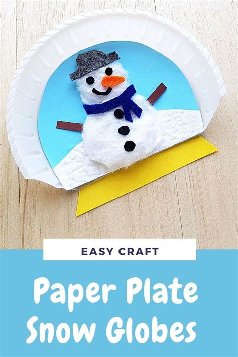 Paper Plate Snow Globes Craft With Template Laptrinhx News