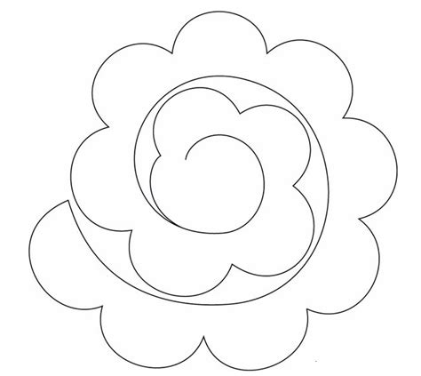 Rosas Tutorial Moldespng 644×575 Flores De Papel Molde Sobres De
