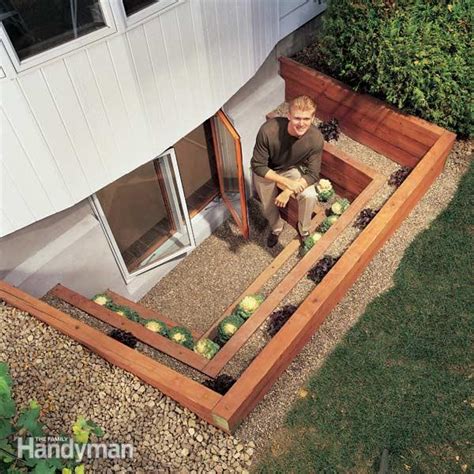 Ryley explains the rise over run rule in designing stairs and measures the dimensions of the. How to Install a Terraced Window Well in Your Basement ...