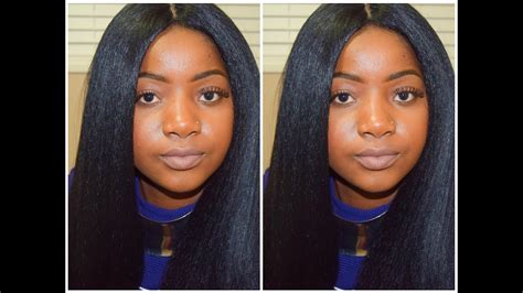 Kinky Straight Hair Under 20 Full Sew In Wig No Leave Outinvisible