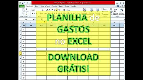 Planilha De Gastos Mensais No Excel Para Download GrÁtis Youtube