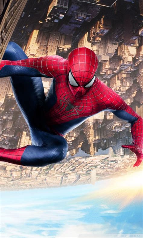 Spiderman Climbing Building Ultra Hd Desktop Background Wallpaper For