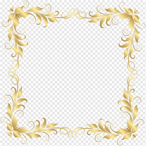 Gold Flower Border Design