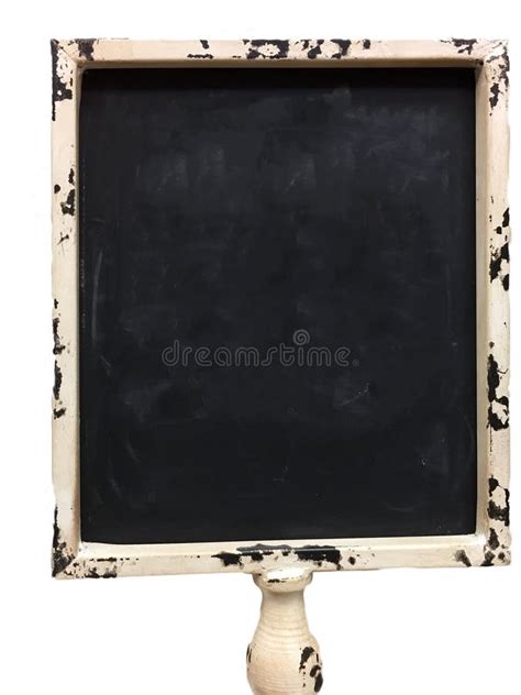 An Old Rectangle Blackboard With White Frame Stock Image Image Of
