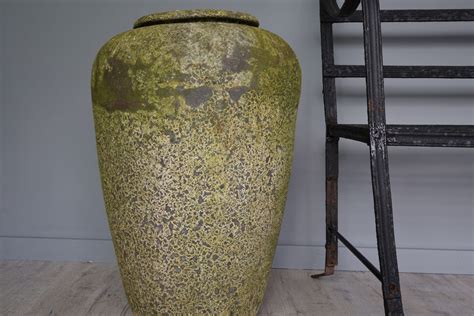 Green Mottled Clay Pot Dga By Tina Bird