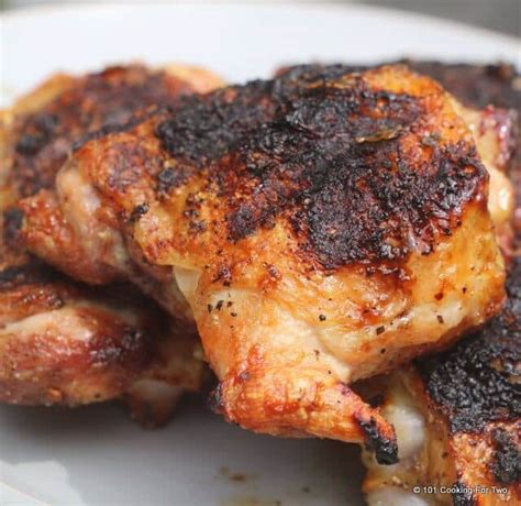 The wizardry number is really in the warmth of the chicken. Easy Grilled Chicken Thighs | 101 Cooking For Two