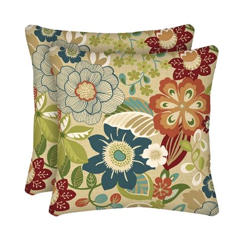 Garden Treasures 2 Pack Bloomery Floral Square Throw Outdoor Decorative