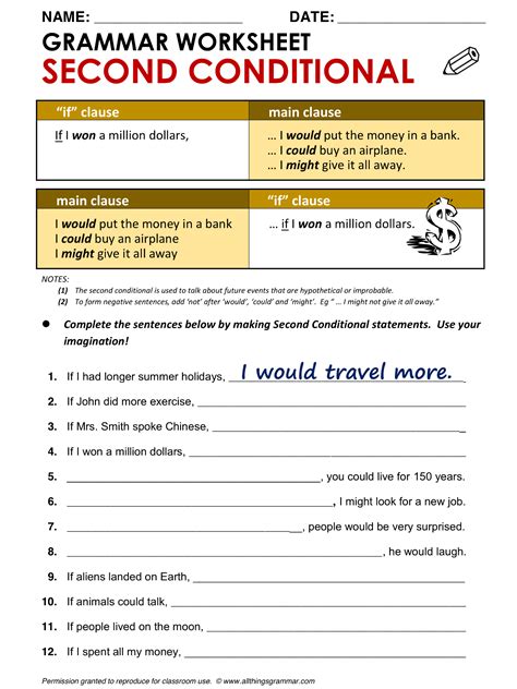 First And Second Conditional Worksheet Thekidsworksheet