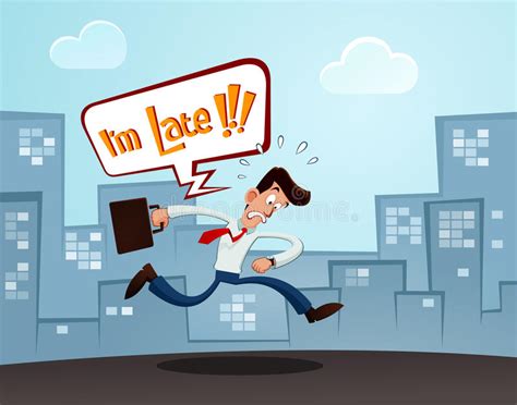 Late For Work Stock Vector Illustration Of Scared Penalty 38126609