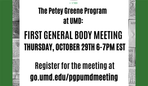 CCJS Undergrad Blog Join The Petey Greene Program 1st General Body